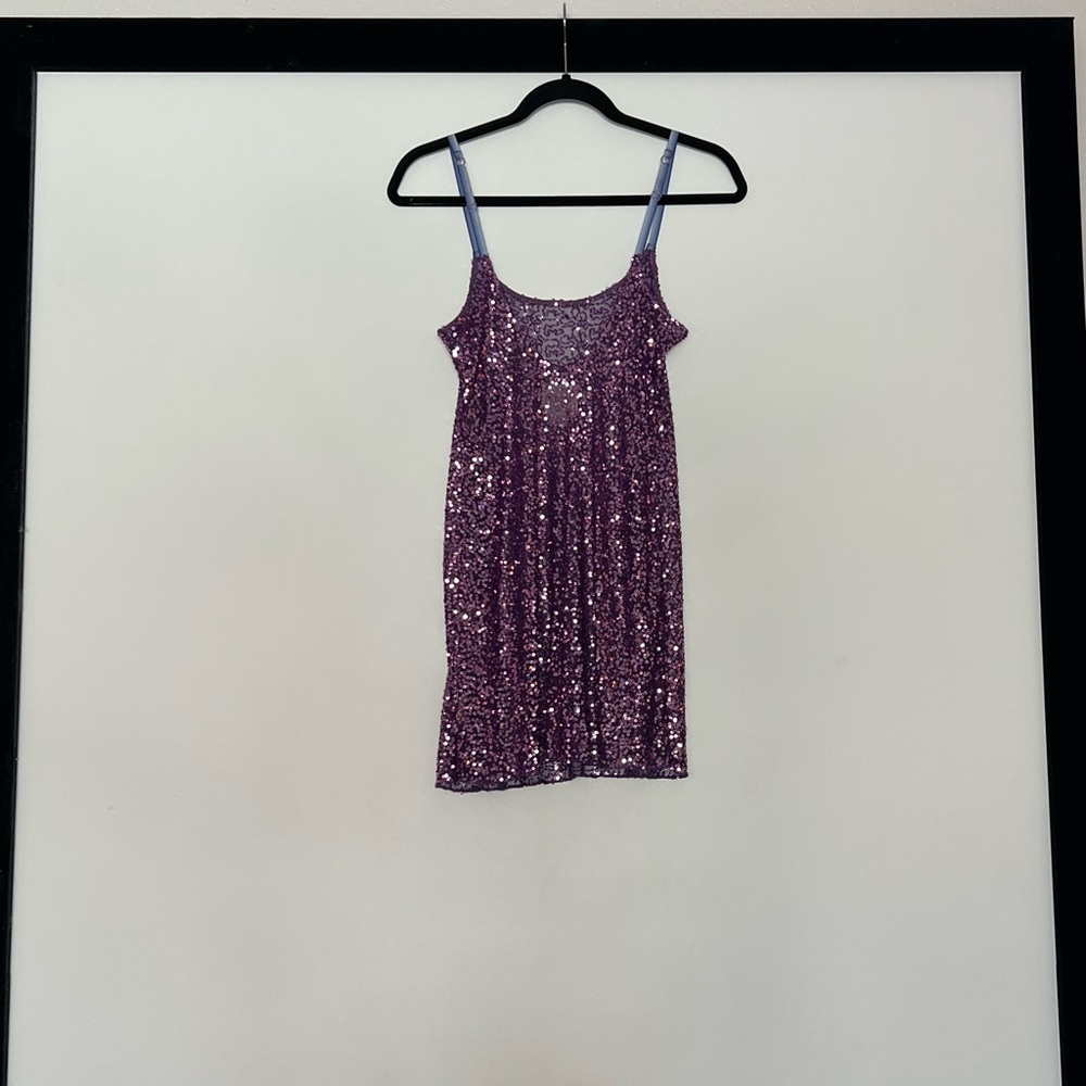 Intimately Free People XS Sheer Sequined Mini Dress